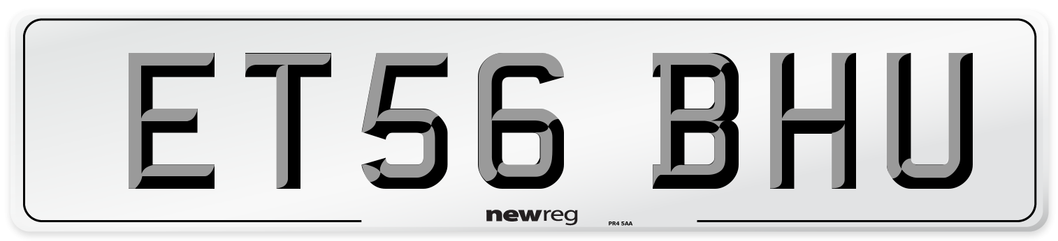 ET56 BHU Number Plate from New Reg